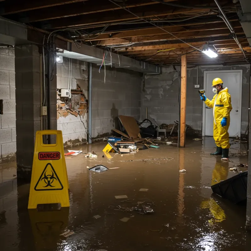 Flooded Basement Electrical Hazard in Pleasant Gap, PA Property